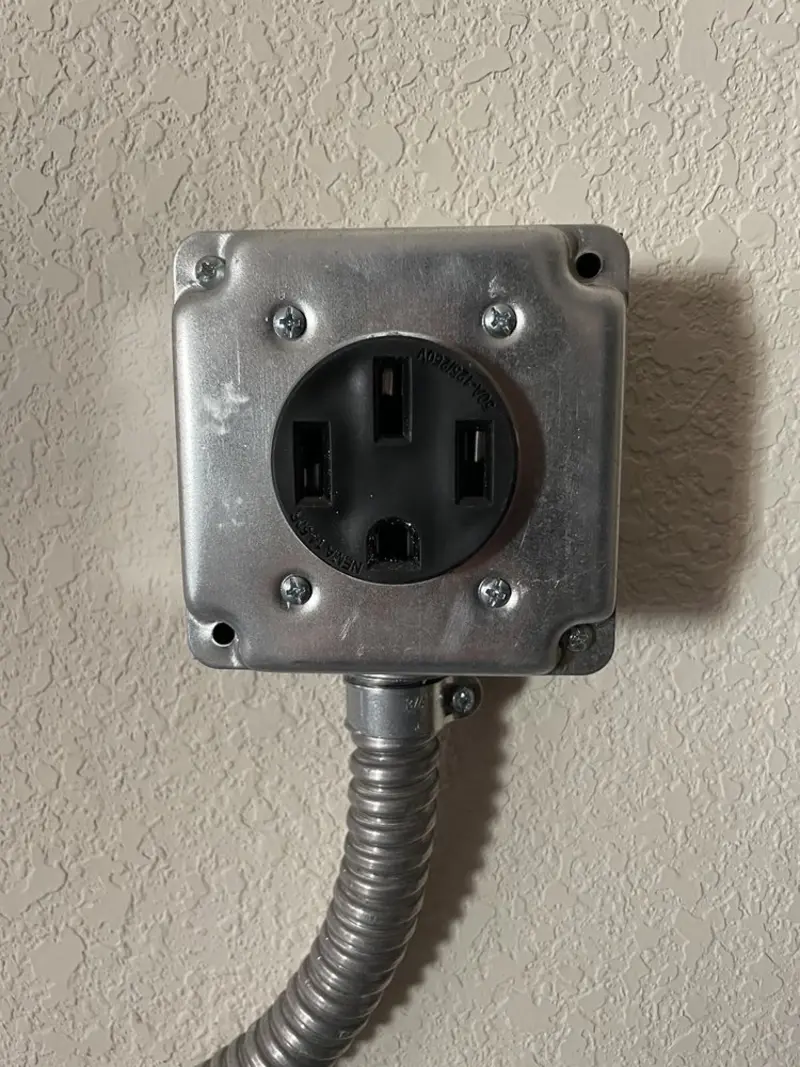 NEMA 14-50 outlet installed for Smart Home Electrical in Hayfield